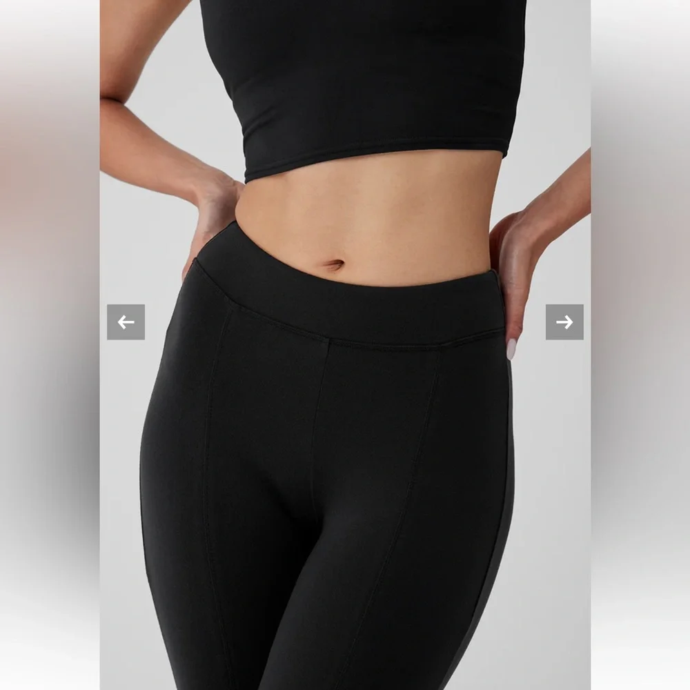 ALO Yoga airbrush high-waist flutter Black Leggings - Picture 15 of 16